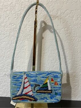 New Release Beaded Sailboat Handbag Purse Handcrafted in India